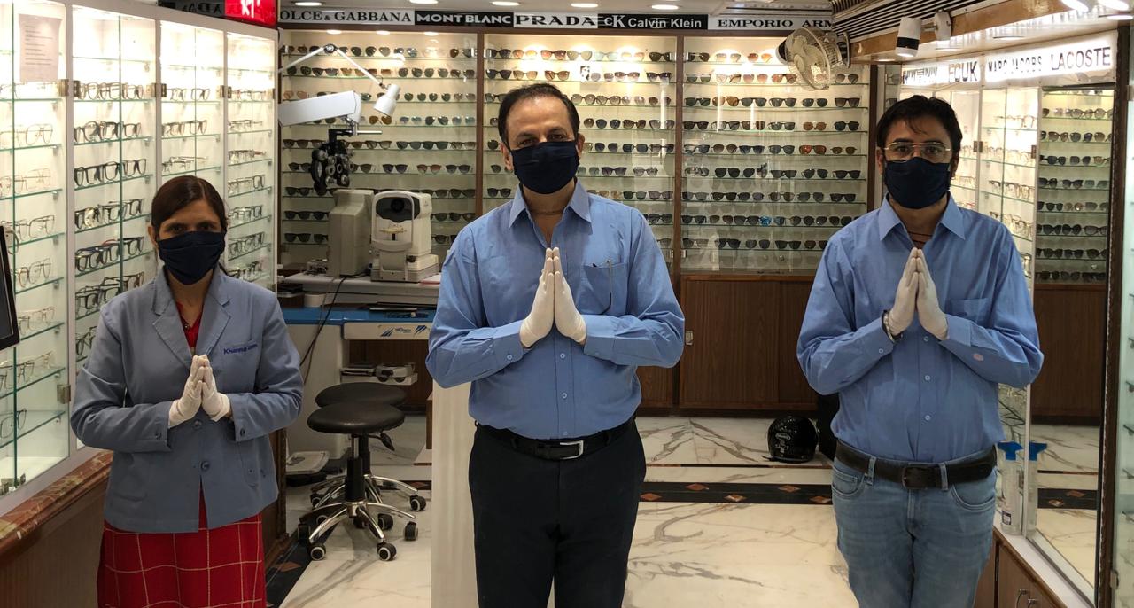 Khanna Vision team welcoming customers